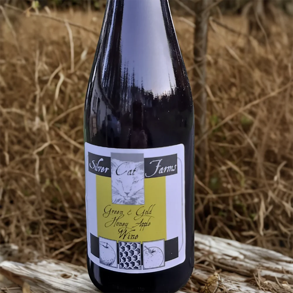 green and gold honey apple wine